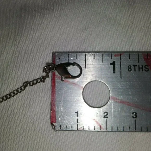 PINK LETTER "A" w/PRINCESS CHARM NECKLACE AND PRINCESS CHARM EARRINGS CA 00691 - Picture 7 of 12